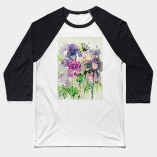 Floral Doodle Dandy Baseball T-Shirt